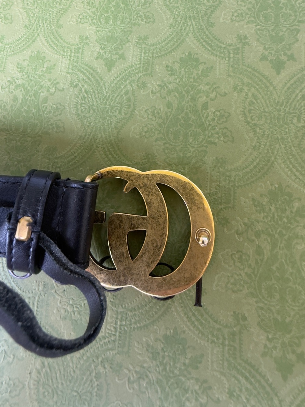 Authentic Gucci GG Marmont Belt – Black Leather / Gold GG Buckle (Size 30) - Picture 9 of 9
